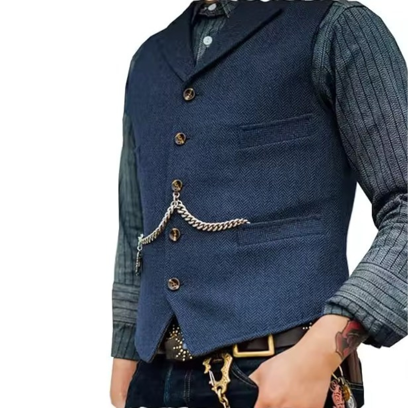 Gilet sans manche pour homme style steampunk