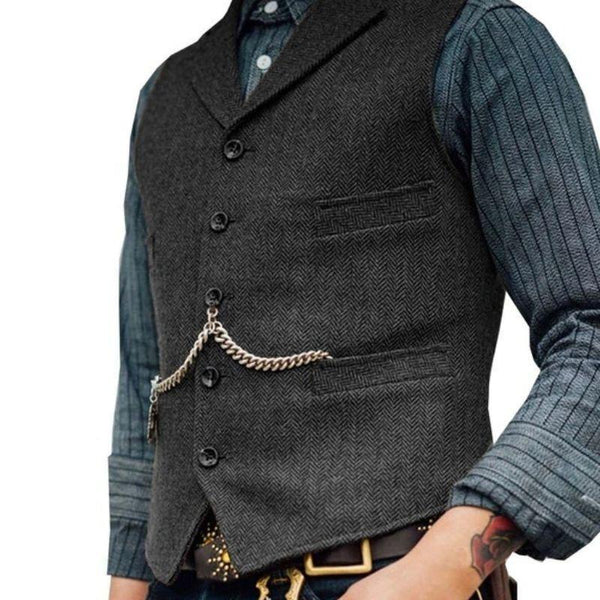 Gilet steampunk sans manches pour homme