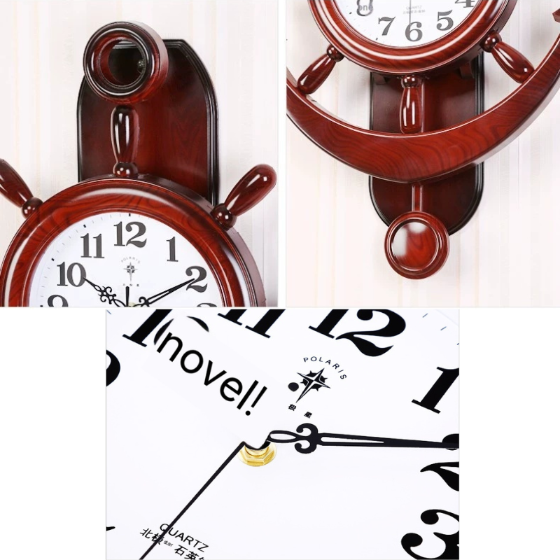 Gouvernail décoratif sous forme d’horloge steampunk