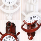 Gouvernail transformé en horloge steampunk