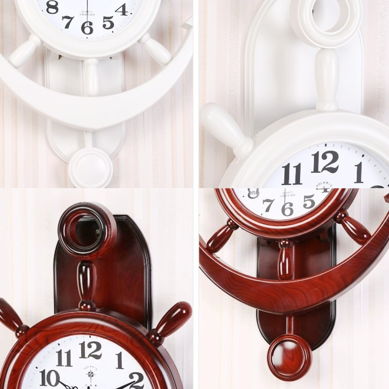 Gouvernail transformé en horloge steampunk