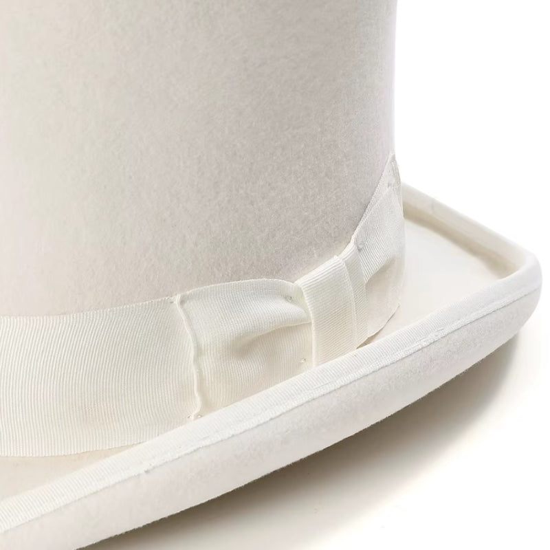 Haut-de-forme blanc élégant