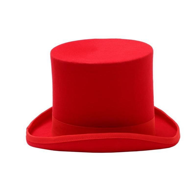 Haut-de-forme de couleur rouge