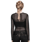 Haut femme transparent en maille