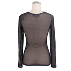 Haut transparent femme en tissu maille