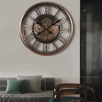 Horloge à mécanisme apparent de style steampunk vintage