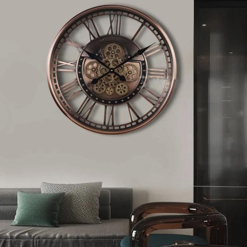 Horloge à mécanisme apparent de style steampunk vintage