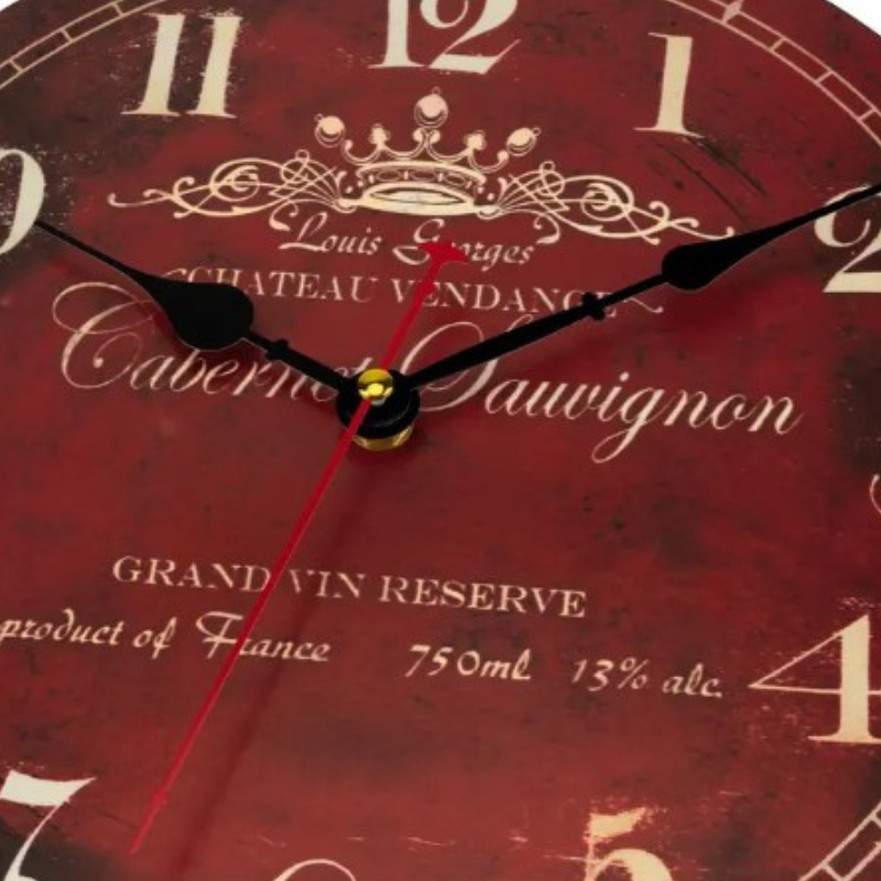 Horloge de style vintage steampunk rouge