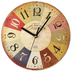 Horloge décorative murale vintage en bois