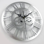 Horloge grise au design steampunk vintage