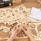 Horloge hibou en maquette de bois