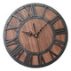 Horloge Industrielle Steampunk En Bois
