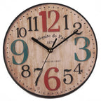 Horloge murale rétro en bois