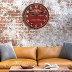 Horloge rouge au style steampunk vintage