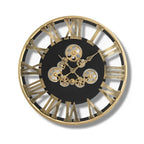 Horloge steampunk à engrenage tournant
