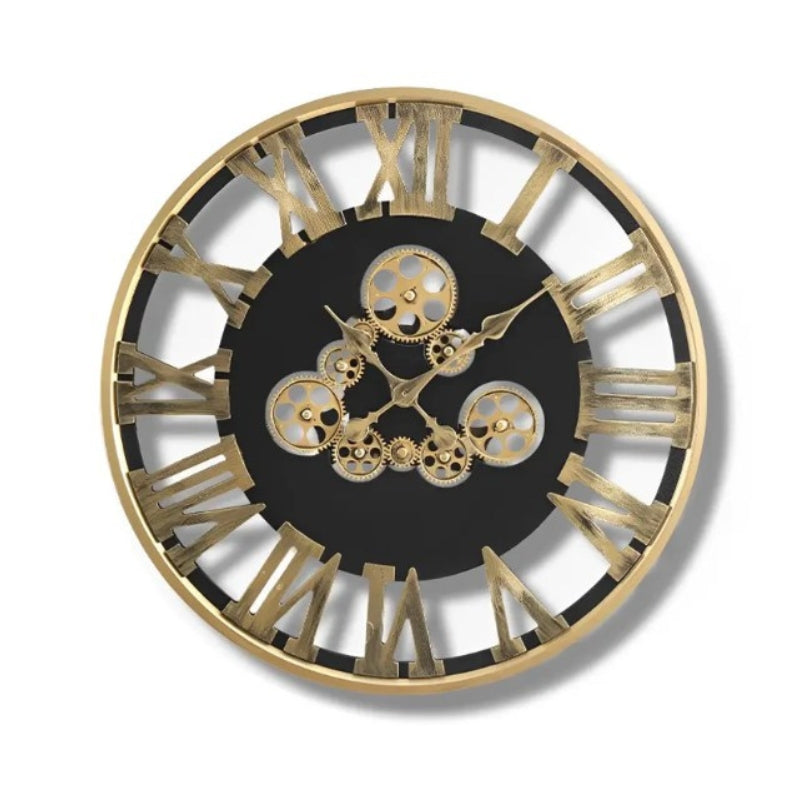 Horloge steampunk à engrenage tournant