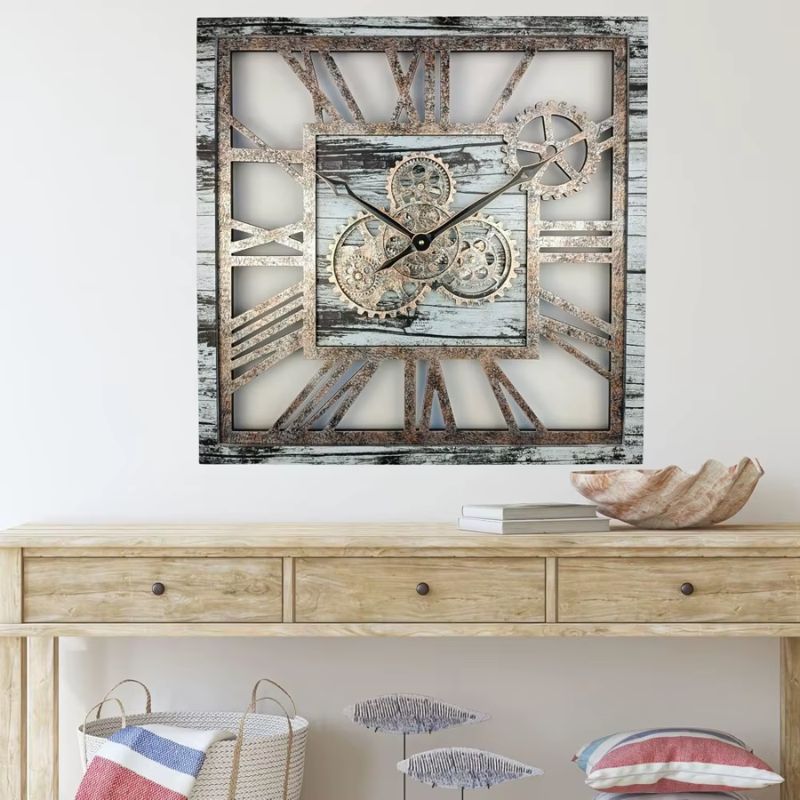 Horloge steampunk de grand format