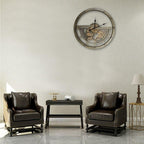 Horloge steampunk murale au design industriel