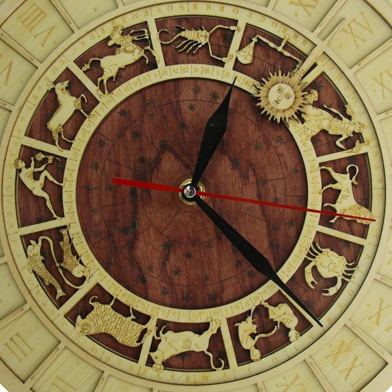 Horloge steampunk sur le thème astrologique