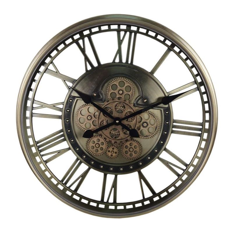 Horloge steampunk vintage à mécanisme apparent