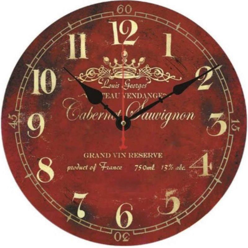 Horloge steampunk vintage rouge