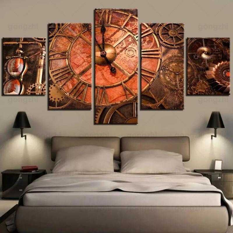 Horloge sur tableau de style steampunk