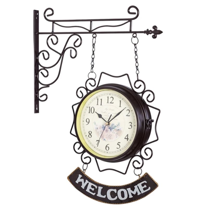 Horloge vintage à double face