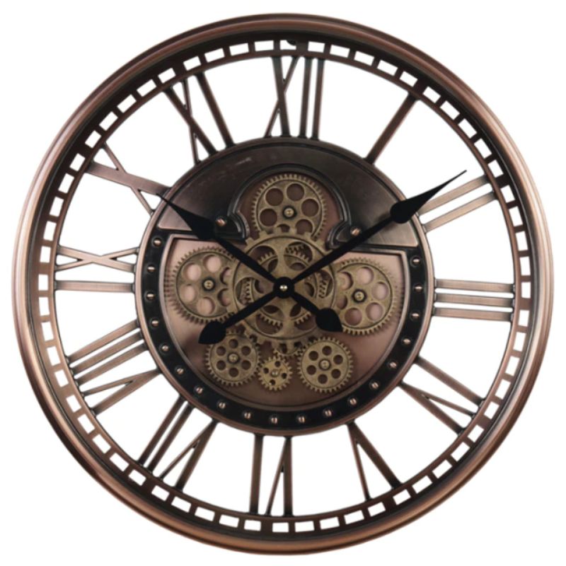 Horloge vintage steampunk avec mécanisme apparent