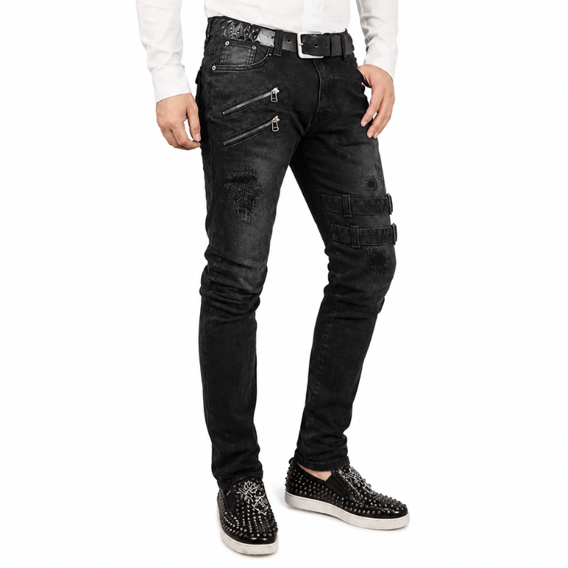 Jean homme de style punk