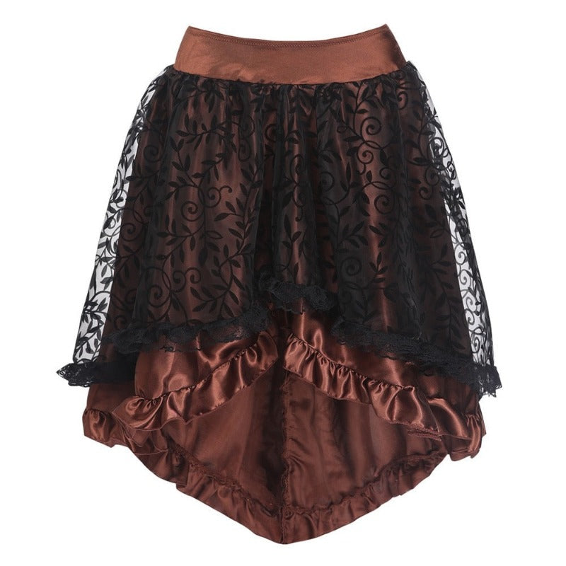 Jupe courte marron steampunk