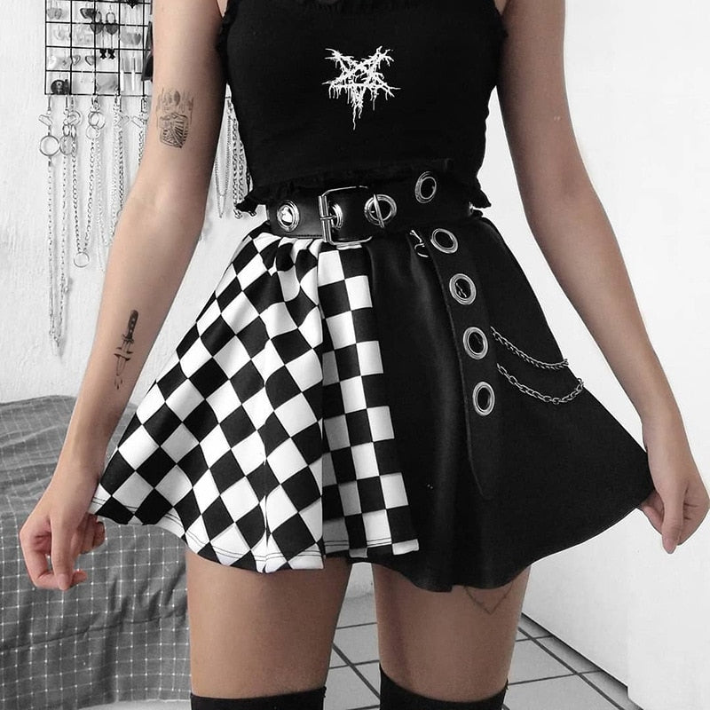Jupe esprit rock