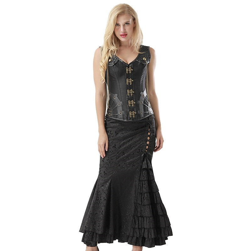 Jupe gothique noire et longue