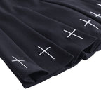 Jupe noire de style gothique courte