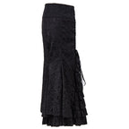 Jupe noire gothique au format long