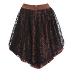 Jupe steampunk courte marron