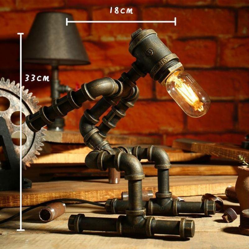 Lampe robot tendance steampunk