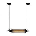 Lampe tube industrielle steampunk