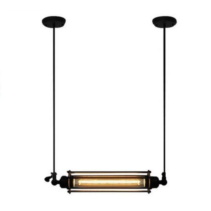 Lampe tube industrielle steampunk
