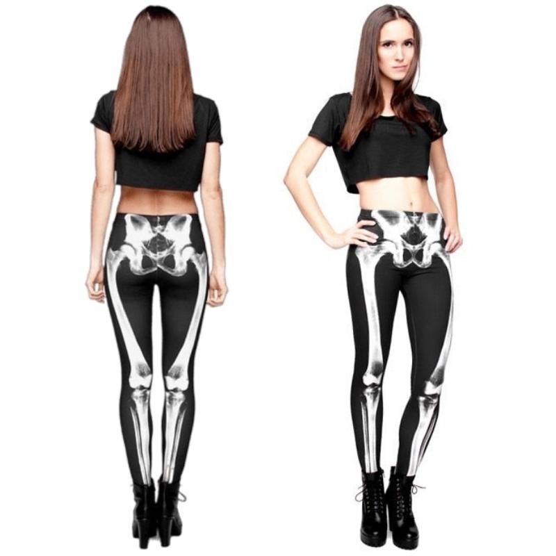 Legging à motif de squelette
