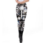Legging d’inspiration steampunk avec horloge