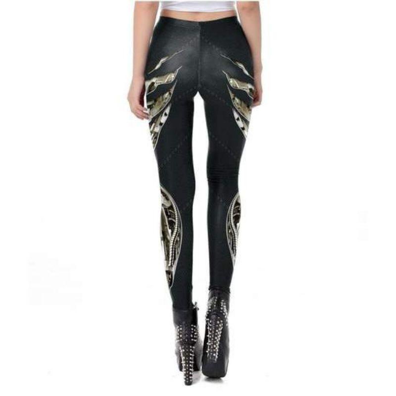 Legging noir style steampunk
