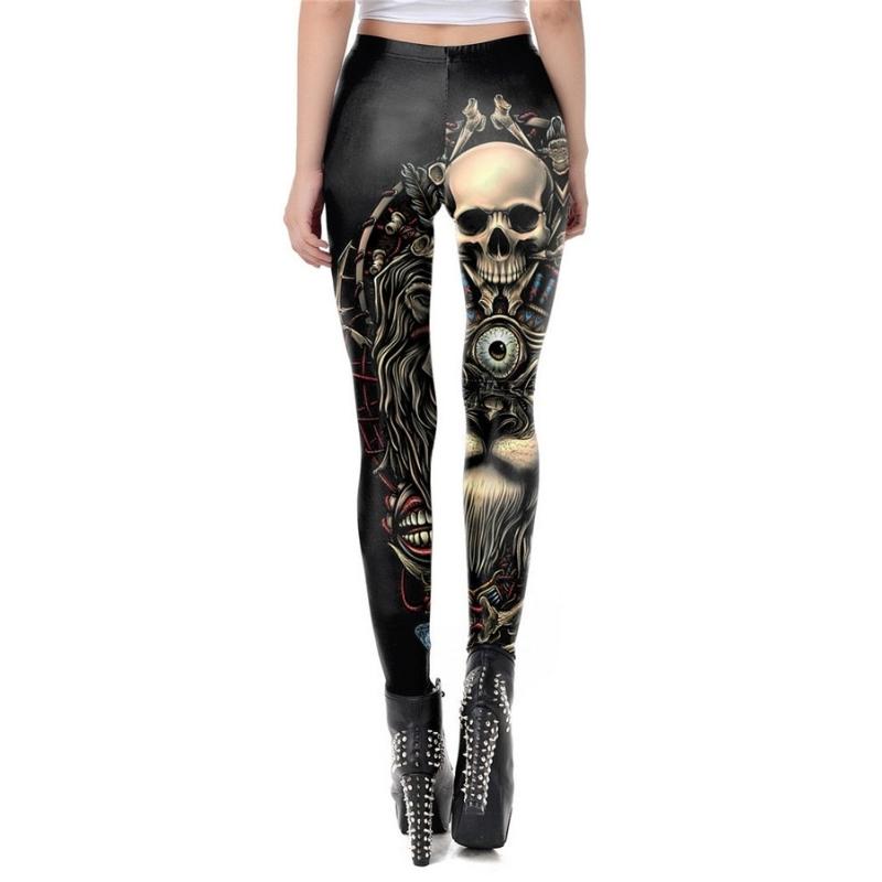 Legging tête de mort stylisée
