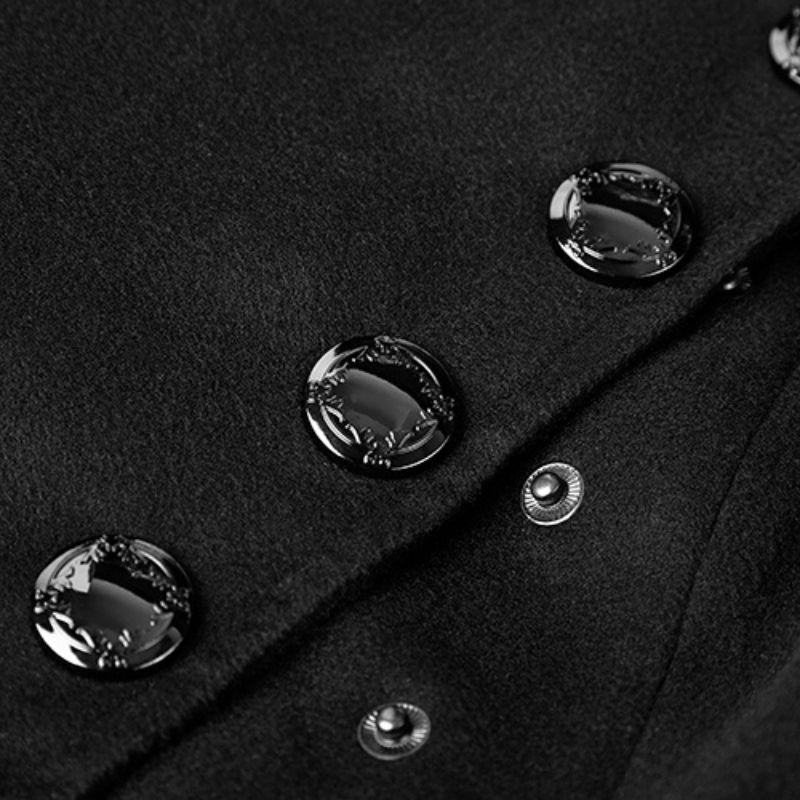 Long manteau gothique noir féminin
