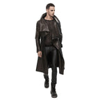 Long manteau marron de style steampunk