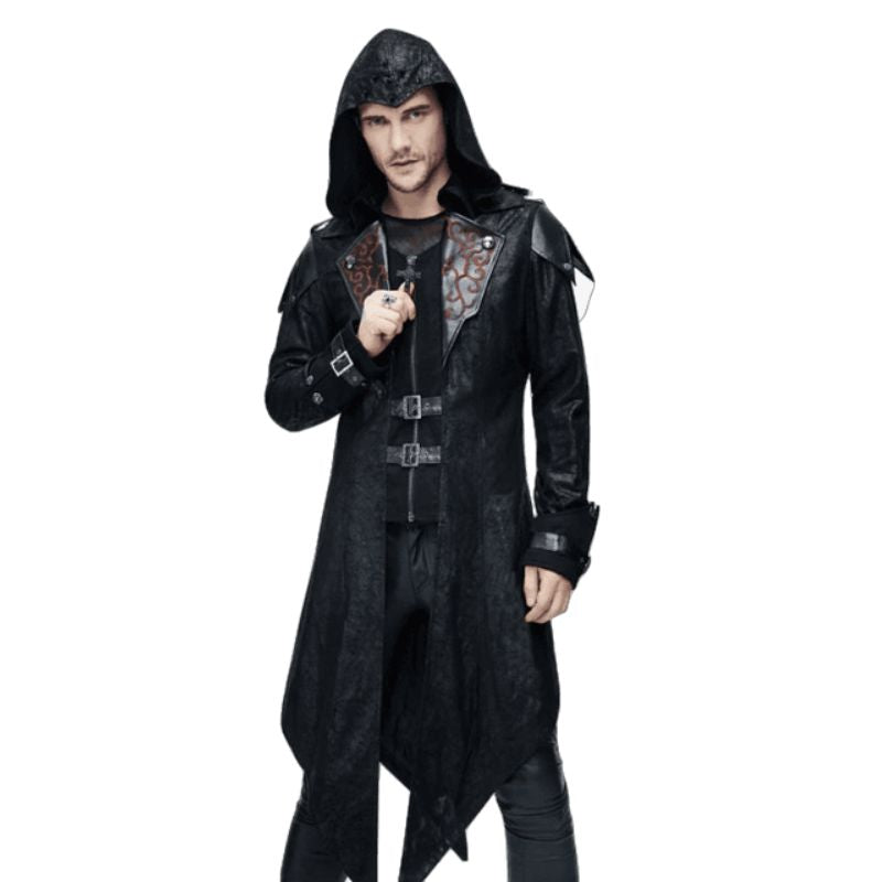 Long manteau punk pour homme