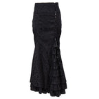 Longue jupe noire gothique