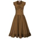 Longue robe marron au style steampunk