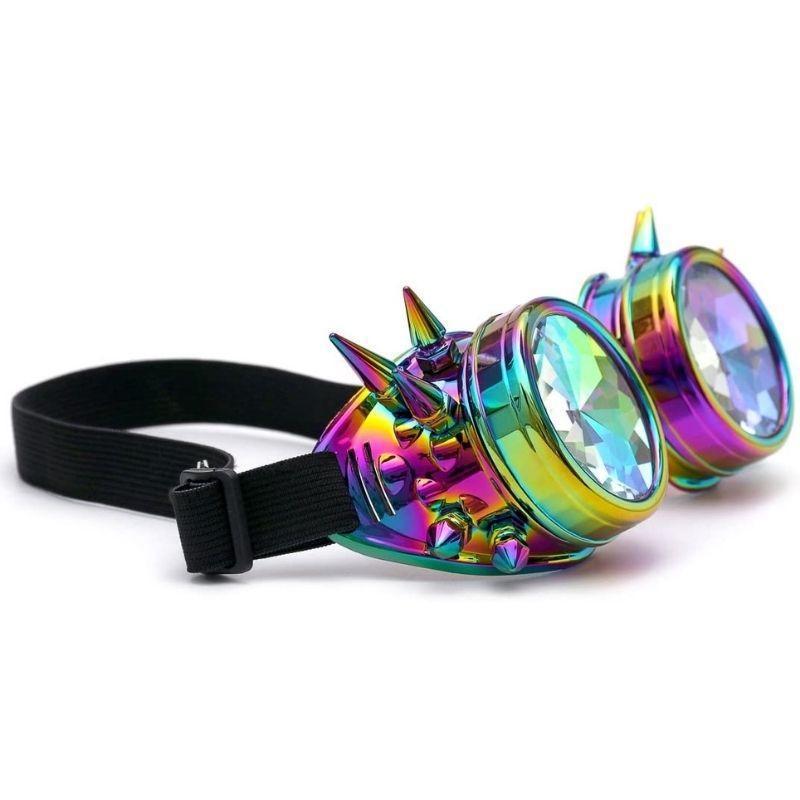Lunettes avec rivets style kaléidoscope steampunk