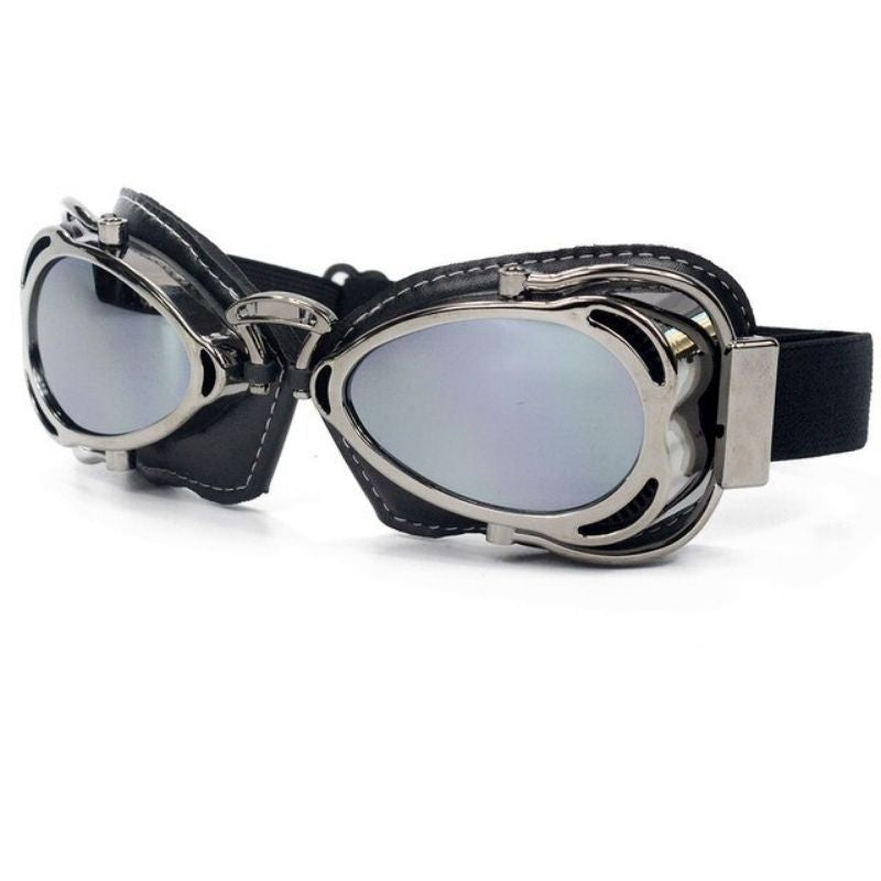 Lunettes de moto rétro contre le soleil