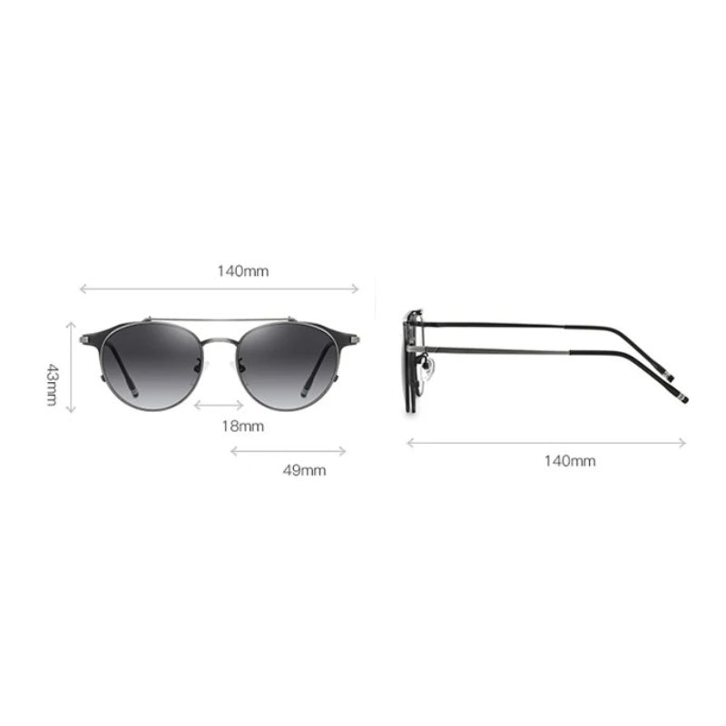 Lunettes de soleil dotées d'un double pont